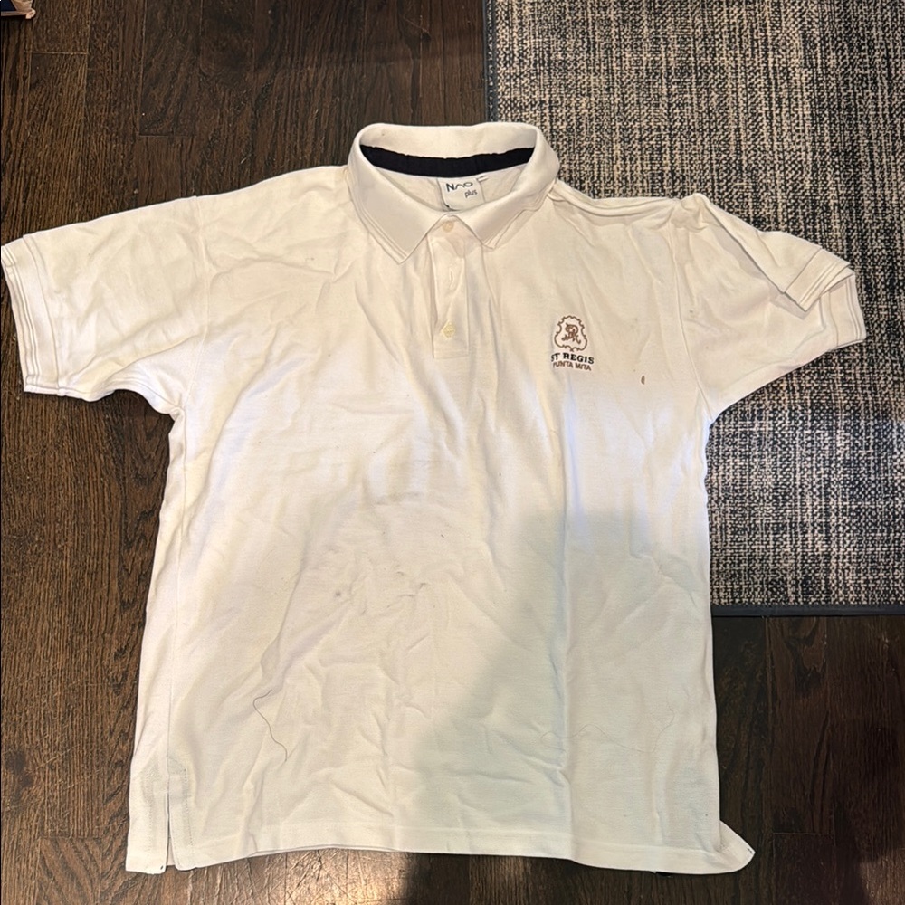 Men’s  White Polo Shirt with Logo